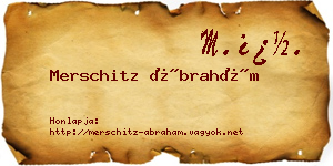 Merschitz Ábrahám névjegykártya